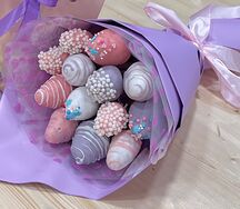 Букет из клубники в шоколаде Зефирка