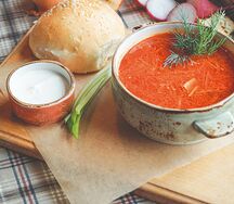 Борщ кубанский с говядиной