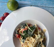 С томатами и шпинатом