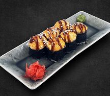 Запеченный ролл с крабом