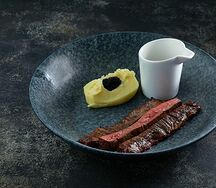 Мачете стейк с картофельным пюре