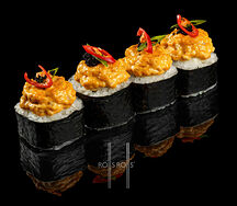 Запеченный ролл с лососем