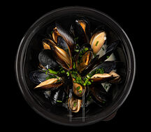 Мидии в сливочно-сырном соусе