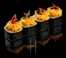 Запеченный ролл с креветкой mini