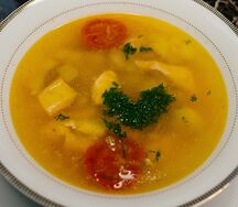 Уха из двух видов рыб