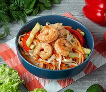 Wok Удон с креветками