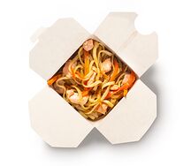 Лапша с лососем