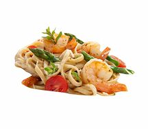 Паста с креветками и цукини