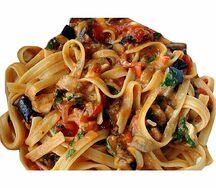 Паста с овощами гриль