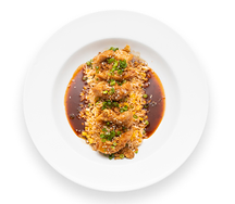 Жареный рис с хрустящей курицей острый