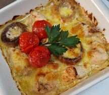 Сочное куриное филе в сливочно-грибном соусе