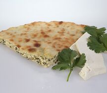 Осетинский пирог с сыром и кинзой