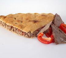 Осетинский пирог с говядиной и болгарским перцем