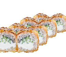 Горячий ролл Филадельфия темпура с огурцом