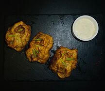 Жареные манты с курицей 