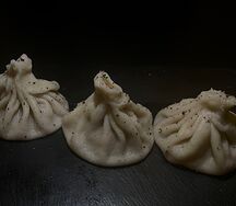 Хинкали с курицей и грибами 
