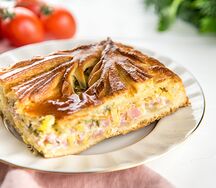 Пирог с ветчиной и сыром