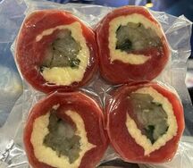 Рулет для запекания из тунца с креветкой