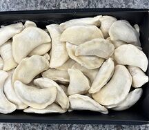 Вареники из филе минтая с грибами