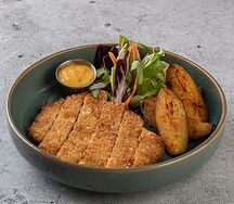 Шницель куриный с соусом из сладкой горчицы