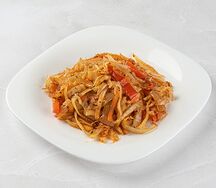 Капуста тушеная с болгарским перцем