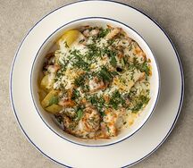 Жаркое из курицы с беконом