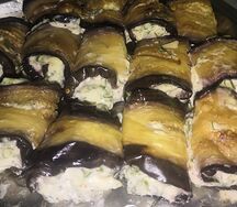 Рулетики из баклажанов