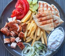 Сувлак с шашлыком из курицы 