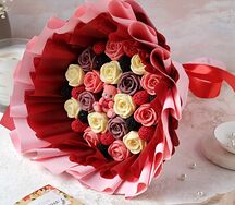 5 Букет из шоколада с мармеладом пышный с мишкой