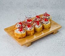 Темпура ролл с крабом и гребешком