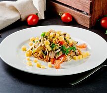 Салат Тёплый с мясом свинки