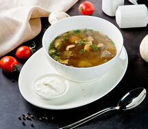 Осенний суп с белыми грибами