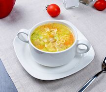 Суп Алфавит со cвинoй вырезкой