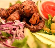 Грибы на мангале