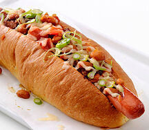 Хот-дог с охотничьей колбаской