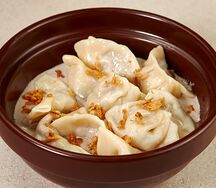 Пельмени с телятиной и трюфельным муссом