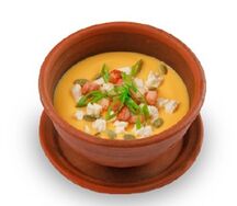 Крем-суп из тыквы с беконом