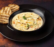 Фондю с крабом и креветкой