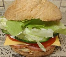 Бургер с ветчиной и сыром