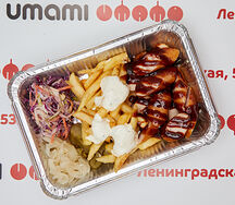 С колбасками и фри