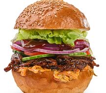 Бургер с рваной телятиной