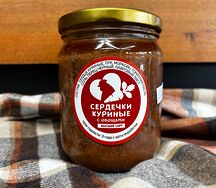 Сердечки куриные в соусе