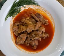 Поджарка из свинины