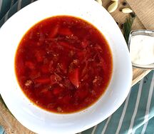 Борщ с курицей