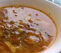 Щи из свежей капусты с курицей
