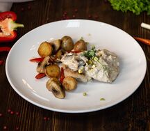 Сазан в грибном соусе