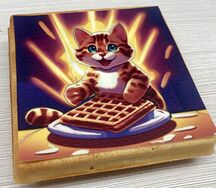 Сладкая вафля с картинкой Котик