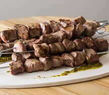 Шашлык из говяжьей печени