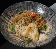 Куриное филе гриль с рисом Басмати и устричным соусом
