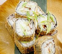 Ролл с угрем, сливочным сыром и ароматом трюфеля